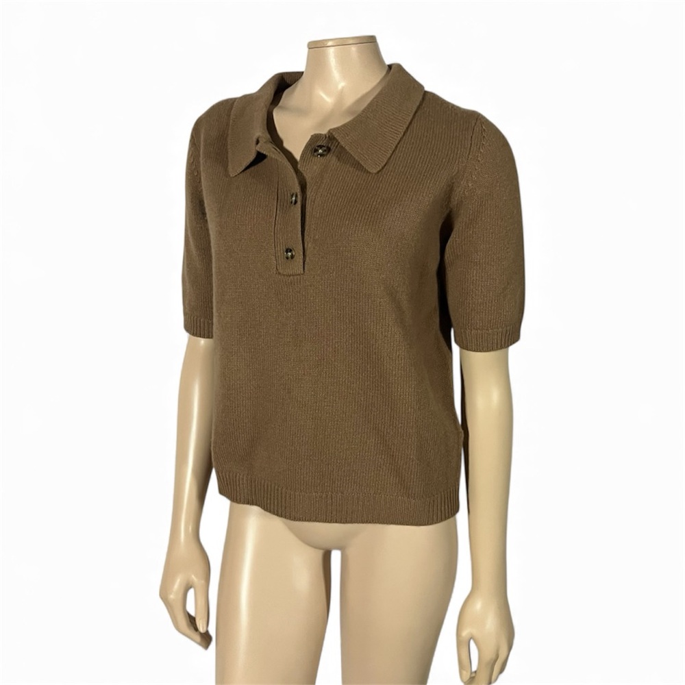 Herskind Alberto Knit Polo Blouse Cashmere Wool - Picture 4 of 16